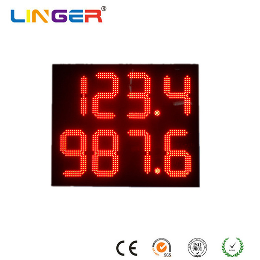DC12V LED Gas Station Signs Red Digital Gas Price Sign With Meanwell ...