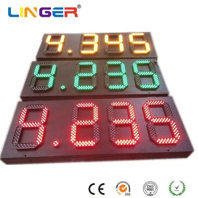 Red / Green / Yellow 4 Digit 7 Segment Displays Wireless Digital Sign For Gas Station
