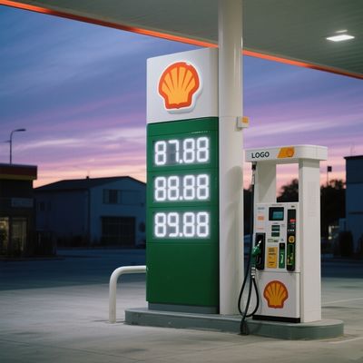Commercial Grade Gas Price Board Customized LED Oil Price Display