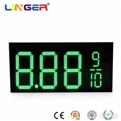 Green LED Fuel Price Signs 16 Inch Gas LED Sign Day And Night Visibility With White Backlit
